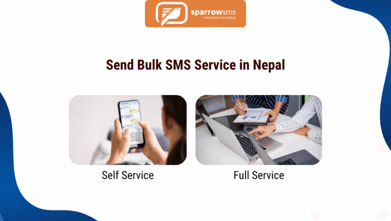 Image showing the person sending the sms by them self taking saprrow sms system in the left and in right sparrow team is sending sms for their customer