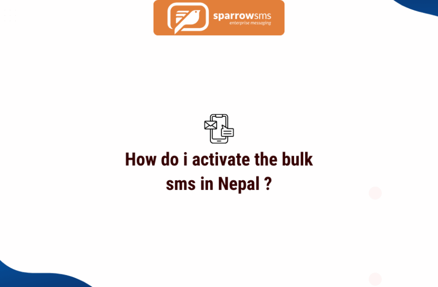 activate bulk sms in nepal