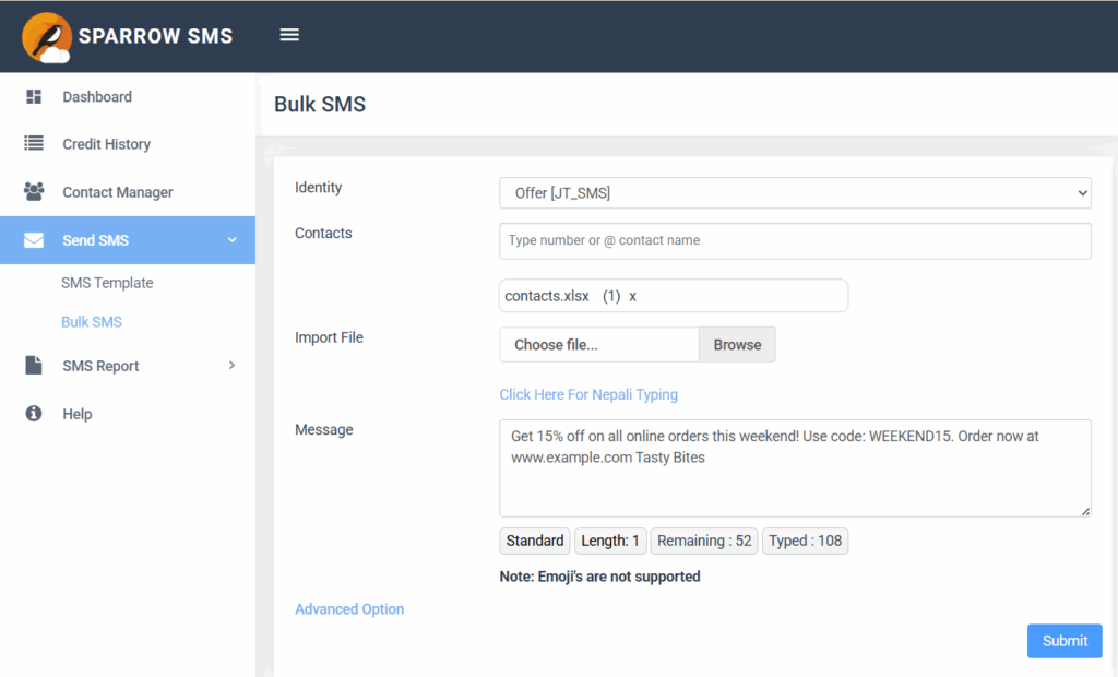 bulk sms sending portal